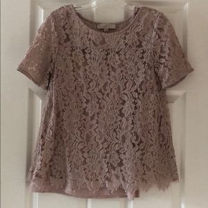 Lace Top with Camisole by LOFT